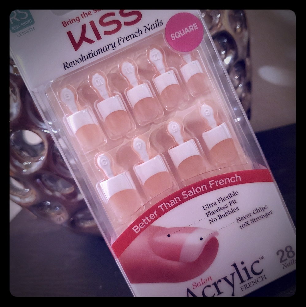 "Kiss" French Acrylic Nails